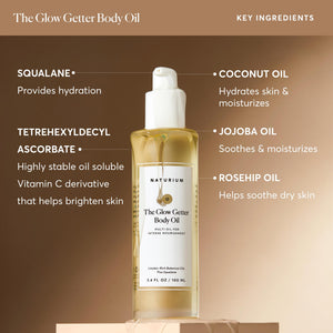 Naturium The Glow Getter Body Oil, Multi-Oil for Intense Nourishment, Hydrating & Moisturizing Formula, Vegan & Cruelty-Free, 3.4 oz - PrimeBioHealth - canada supplements