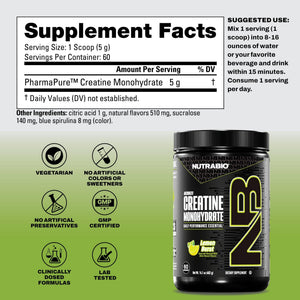NutraBio Pure Micronized Creatine Monohydrate Powder Supplement, Unflavored, (300 g) - Supports Bulk Muscle Energy, Recovery, and Strength - HPLC Tested Creatine Powder Supplement for Men and Women - PrimeBioHealth - canada supplements