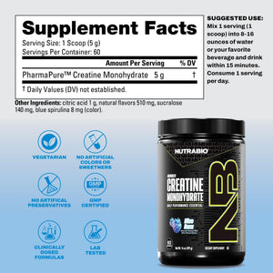 NutraBio Pure Micronized Creatine Monohydrate Powder Supplement, Unflavored, (300 g) - Supports Bulk Muscle Energy, Recovery, and Strength - HPLC Tested Creatine Powder Supplement for Men and Women - PrimeBioHealth - canada supplements