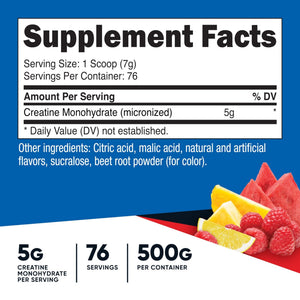 Nutricost Creatine Monohydrate Micronized Powder 500G, 5000mg Per Serv (5g) - 100 Servings, 17.9 Oz - PrimeBioHealth - canada supplements
