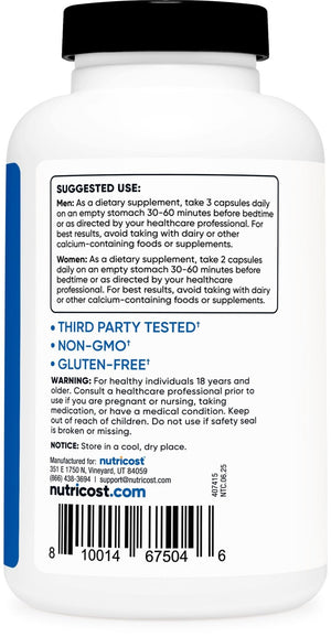 Nutricost ZMA 180 Capsules - Non-GMO and Gluten Free ZMA Supplement - PrimeBioHealth - canada supplements