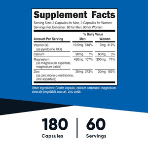 Nutricost ZMA 180 Capsules - Non-GMO and Gluten Free ZMA Supplement - PrimeBioHealth - canada supplements