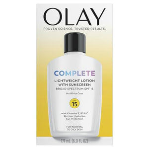 Olay Face Moisturizer, Complete with Sunscreen SPF 15, Daily Facial Lotion for Normal Skin, Lightweight Hydrating Broad Spectrum Sun Protection - PrimeBioHealth - canada supplements