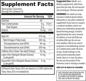 ONNIT Alpha Brain Neuro Focus Gummies, IGEN Non-GMO Tested Vegan Gummies with Omega-3s Lutein Zeaxanthin and Caffeine, Brain Eye and Focus Supplement - PrimeBioHealth - canada supplements