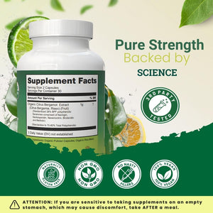Organic Citrus Bergamot Supplement - Only USDA, Cardiologist Formulated with 200+ Scientific Studies -1000mg - Patented Extract, Heart, Cholesterol, - PrimeBioHealth - canada supplements