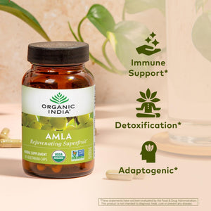 ORGANIC INDIA Amalaki Herbal Vitamin Supplement - Immune Support, Vitamin C, Vegan, Gluten-Free, Kosher, Ayurvedic, Antioxidant - PrimeBioHealth - canada supplements