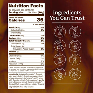 Organic Traditions Mind Fuel Instant Mushroom Coffee Alternative, Caffeine Free Lion’s Mane and Maca Herbal Drink with Dandelion, Chicory, Roasted Grain Blend, Natural Focus Support, 140g / 5oz - PrimeBioHealth - canada supplements