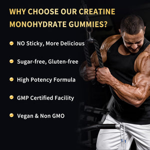 OUYIYUA Creatine Monohydrate Gummies 5000mg for Men & Women - Sugar Free Pre-Workout Supplement, Chewables for Muscle Strength, Muscle Builder - PrimeBioHealth - canada supplements