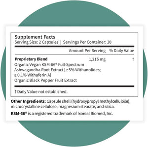 Pattern Wellness Ashwagandha Complex Supplement – 360 Vegan Capsules | For Men & Women – Organic KSM-66® & Black Pepper Extract – Supports Stress Response & Energy Balance – Non-GMO - PrimeBioHealth - canada supplements