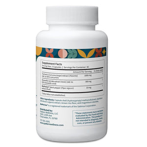 Pattern Wellness Turmeric Curcumin Supplement – 60 Capsules | 95% Curcuminoids with BioPerine® Black Pepper – Supports Joint, Cognitive & Immune Health – Non-GMO, Gluten Free - PrimeBioHealth - canada supplements