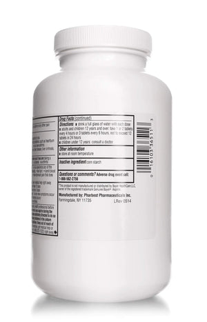 PHARBEST Aspirin 325 mg | Regular Strength | 1000 Count Uncoated Tablets - PrimeBioHealth - canada supplements