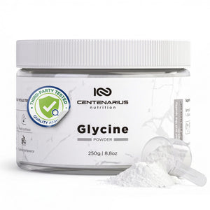 Premium Glycine Powder 250g | Amino Acids Supplement for Post Workout Muscle Recovery, Digestion, Sleep Aid + More - Vegan, Additive-Free - PrimeBioHealth - canada supplements