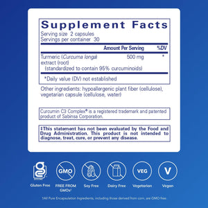 Pure Encapsulations Curcumin - 500 mg - Supports Joint Health & Liver Health - Curcuma Longa Capsule - PrimeBioHealth - canada supplements