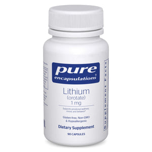 Pure Encapsulations Lithium (Orotate) 1 mg | Support for Calmness and Behavior | 90 Capsules - PrimeBioHealth - canada supplements