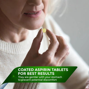 Pure Low Dose Baby Aspirin 81mg for Adults, 100 Count Enteric Coated Aspirin Tablets for Men and Women, Safe Relief for Symtoms Associated with Headache, Arthritis, Cramps - PrimeBioHealth - canada supplements