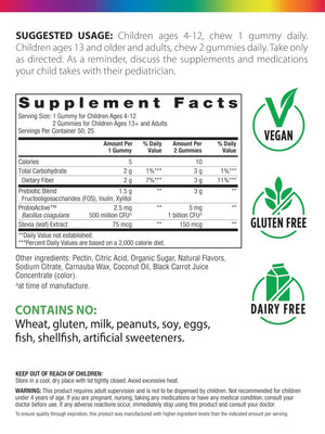Rainbow Light Probiotic Gummies | 50 Count | Advanced Synbiotic with Prebiotic | for Men, Women & Children | Supports Digestive & Immune Health - PrimeBioHealth - canada supplements