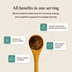 Real Mushrooms 5 Defenders - Adaptogenic Mushrooms Complex with Chaga, Reishi, Turkey Tail, Maitake & Shiitake for Wellness Support - PrimeBioHealth - canada supplements