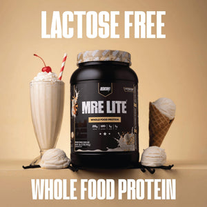 REDCON1 MRE LITE Whole Food Protein Powder, Vanilla Milkshake - Lactose Free & Sugar Free Meal Replacement with Animal Protein Blends - Easy to Digest Formula - Only 1g Carb per Serving (30 Servings) - PrimeBioHealth - canada supplements