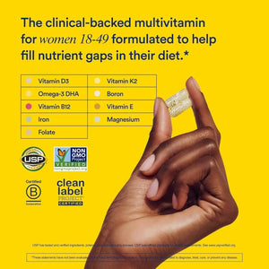 Ritual Multivitamin for Women 18+ with Vitamin D3 for Immune Support*, Vegan Omega 3 DHA, B12, Iron - PrimeBioHealth - canada supplements