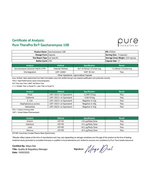 Saccharomyces Boulardii Probiotics 10 Billion CFU Made in USA | No Fillers Patented Strain: Lynside CNCM I-3799 Probiotics for Men and Women | Pure TheraPro Rx, Pharma Grade 120 Count - PrimeBioHealth - canada supplements