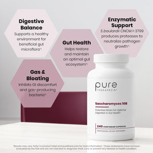 Saccharomyces Boulardii Probiotics 10 Billion CFU Made in USA | No Fillers Patented Strain: Lynside CNCM I-3799 Probiotics for Men and Women | Pure TheraPro Rx, Pharma Grade 120 Count - PrimeBioHealth - canada supplements
