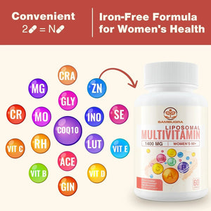 Sambugra Liposomal Multivitamin for Women 50+ - Women Daily Multivitamin with 32 Ingredients, CoQ10, Vitamins C, B, D, E - PrimeBioHealth - canada supplements