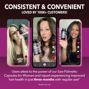Saw Palmetto for Women with Biotin 5000mcg - Powerful DHT Blocker to Support Hair, Skin, and Nail Health - 60 Count - Vegan, Non-GMO Vitamin for Stronger, - PrimeBioHealth - canada supplements