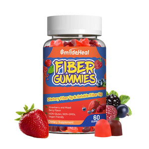 SmildeHeal Fiber Gummies, Dietary Fiber, for Women and Men, Gut Health Support, Non-GMOs, Non-Gluten, Vegan, Mixed Berry and Strawberry Flavor, 60 Count Gummies - PrimeBioHealth - canada supplements