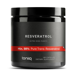 Toniiq Ultra High Purity Resveratrol Capsules - 98% Trans-Resveratrol - Highly Purified and Bioavailable - 180 Caps Reservatrol Supplement - PrimeBioHealth - canada supplements