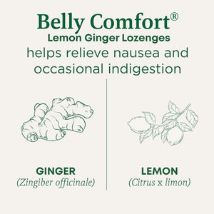 Traditional Medicinals Organic, Belly Comfort Lozenges, Lemon Ginger - Supports Nausea Relief and Occasional Indigestion - Non-GMO, Stimulant-Free - PrimeBioHealth - canada supplements
