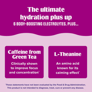 Ultima Replenisher Daily Focus Supplement & Electrolytes Powder - Acai Blueberry, 14 Stickpacks - Hydration Packets, 60mg Caffeine from Green Tea Extract & L-Theanine - PrimeBioHealth - canada supplements