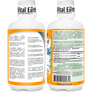 Vital Earth Minerals Fulvic Humic Mineral Blend Liquid – Fulvic Acid Supplement with 70+ Trace Minerals, Electrolytes for Recovery - PrimeBioHealth - canada supplements