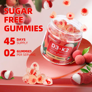 Vitamin D3 K2 Gummies w/Magnesium Sugar Free - 90 Count | D3 Vitamin 5,000 IU + K2(MK-7) 100 mcg - Vegan K2 D3 Vitamin Supplement, Highly Absorbent Supports Bone - PrimeBioHealth - canada supplements