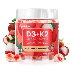 Vitamin D3 K2 Gummies w/Magnesium Sugar Free - 90 Count | D3 Vitamin 5,000 IU + K2(MK-7) 100 mcg - Vegan K2 D3 Vitamin Supplement, Highly Absorbent Supports Bone - PrimeBioHealth - canada supplements