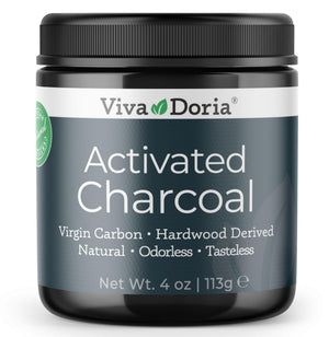 Viva Doria Activated Charcoal Powder, Hardwood Derived, Food Grade, 4 Oz - PrimeBioHealth - canada supplements