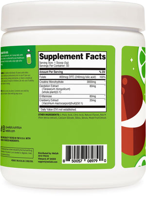 Wellah Creatine for Women - Creatine Monohydrate with Dandelion & Cranberry Extract (50 Servings, Strawberry Lemonade) | Creatine Monohydrate with Dandelion & Cranberry Extract - PrimeBioHealth - canada supplements