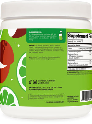 Wellah Creatine for Women - Creatine Monohydrate with Dandelion & Cranberry Extract (50 Servings, Strawberry Lemonade) | Creatine Monohydrate with Dandelion & Cranberry Extract - PrimeBioHealth - canada supplements