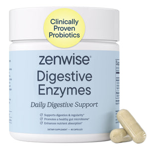 Zenwise Health Digestive Enzymes with Bromelain & Papaya - Multi Enzymes Digestion Supplement with Probiotics & Prebiotics for Gut Health, Gas & Bloating Relief - PrimeBioHealth - canada supplements